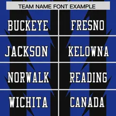 Royal Black Razr Stripe Graffiti Pattern Flag Football Jersey 3