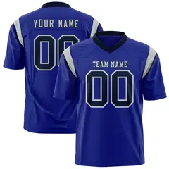 Royal Black Shoulder Cut Two-Tone Flag Football Jersey