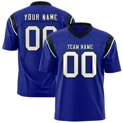 Royal Black Shoulder Cut Two-Tone Flag Football Jersey 1