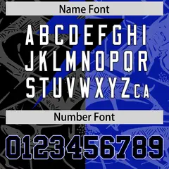 Royal Black Split Lightning Pattern Football Jersey 4