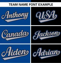 Royal Black Stripe-Solid Combo Authentic Baseball Jersey 3