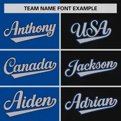 Royal Black Striped Two Tone Authentic Baseball Jersey 3