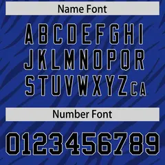 Royal Black Tiger Stripe Graffiti Pattern Football Jersey 4