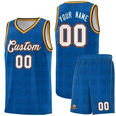 Royal Black Trailblazer Dot Pattern Basketball Jersey