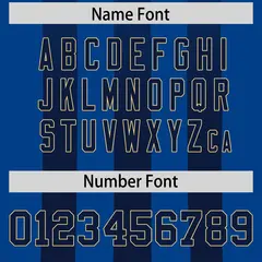 Royal Black Vertical Fine Stripe Gradient Football Jersey 4