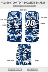 Royal Black-White Camo Basketball Jersey 5
