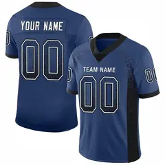 Royal Black-White Drift Fashion Mesh Football Jersey 1