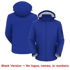Royal Blue American Flag Independence Day Waterproof Jacket 6