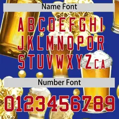 Royal Blue Beer Day Parties Baseball Jersey 4