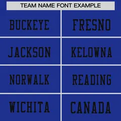 Royal Blue Black Sequin Lettering Moisture-Wicking Football Jersey 3