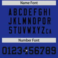 Royal Blue Black Sequin Lettering Moisture-Wicking Football Jersey 4