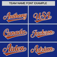Royal Blue Dark Orange White Gradient Raglan Varsity Letterman Jacket 3