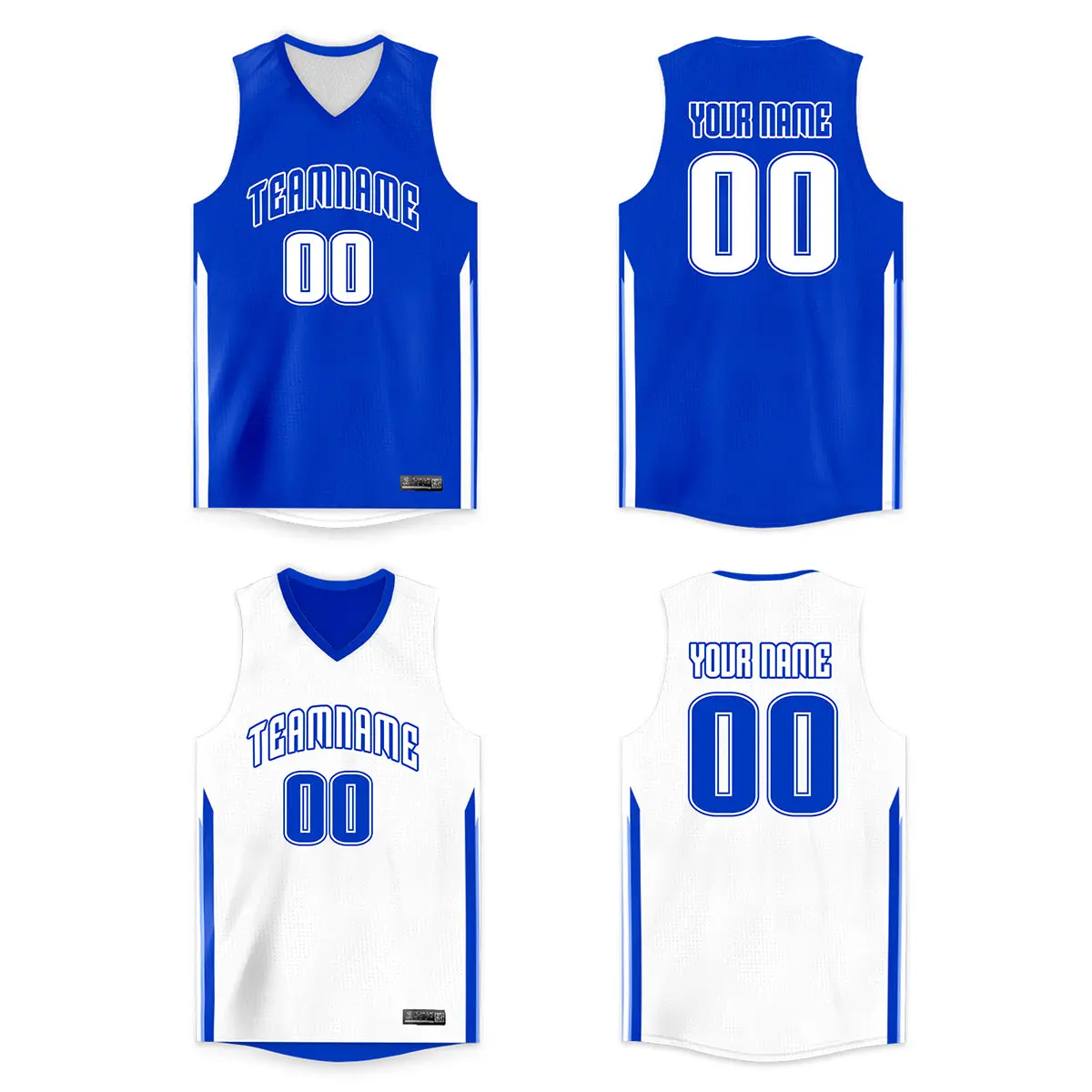 Royal Blue Double Side Basketball Jersey