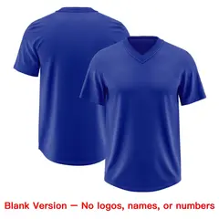 Royal Blue Light Pink Sequin Lettering Football Jersey 7