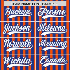 Royal Blue Orange American Flag Graffiti Baseball Jersey 3
