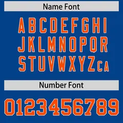 Royal Blue Orange American Flag Raglan Baseball Jersey 4