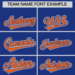 Royal Blue Orange Ice Cream Helmet Pattern Hockey Jersey 3