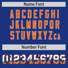 Royal Blue Orange Ice Cream Helmet Pattern Hockey Jersey 4