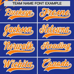 Royal Blue Orange Reversible Baseball Jersey Lightning Graffiti 6