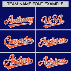 Royal Blue Orange White Raglan Varsity Full-Snap Letterman Jacket 4
