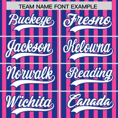 Royal Blue Pink American Flag Graffiti Baseball Jersey 3