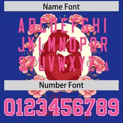 Royal Blue Pink Mother's Day Baseball Jersey 4