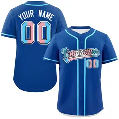 Royal Blue Powder Blue Transgender Pride Month Baseball Jersey