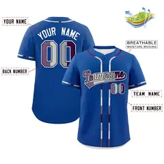 Royal Blue Pride Month Classic Baseball Jersey 2