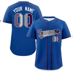 Royal Blue Purple Pride Month Baseball Jersey