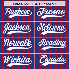 Royal Blue Red American Flag Graffiti Baseball Jersey 3