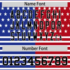 Royal Blue Red White American Flag Graffiti Split Independence Day Baseball Jersey 4