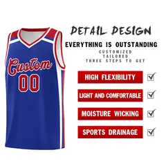 Royal Blue Red White Color Charge Series Basketball Jersey 2