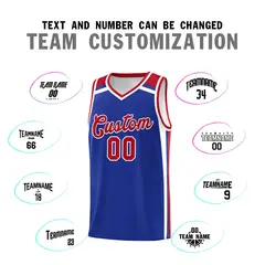 Royal Blue Red White Color Charge Series Basketball Jersey 4