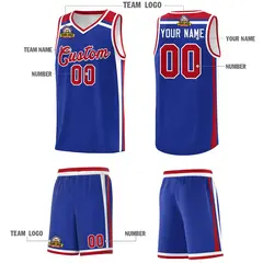 Royal Blue Red White Color Charge Series Basketball Jersey 5