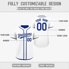 Royal Blue Reversible Baseball Jersey Moisture-Wicking 3