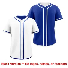 Royal Blue Reversible Baseball Jersey Moisture-Wicking 9