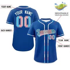 Royal Blue Transgender Pride Month Classic Baseball Jersey 2