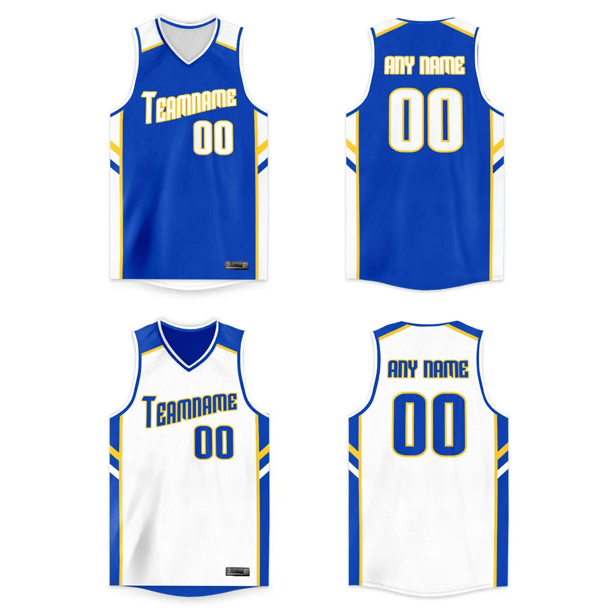 Royal Blue-White Double Side Basketball Jersey