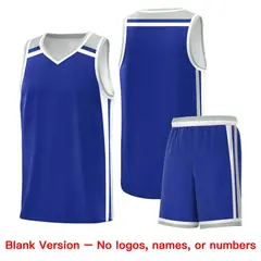 Royal Blue White Gray Charge Series Team Basketball Jersey 7