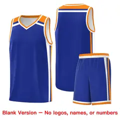 Royal Blue White Orange Charge Series Basketball Jersey 7