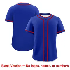 Royal Blue White Red Father's Day Classic Baseball Jersey 7