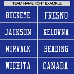 Royal Blue White Sequin Lettering Football Jersey 3