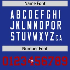 Royal Blue White Sequin Lettering Football Jersey 4
