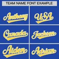 Royal Blue Yellow Raglan Full-Snap Varsity Faux Leather Letterman Jacket 3