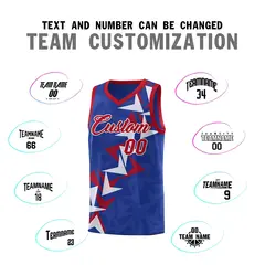 Royal Boomerang Pattern Basketball Jersey 4