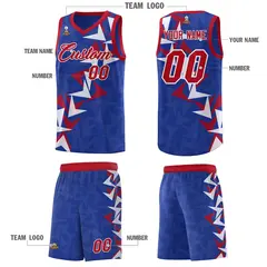 Royal Boomerang Pattern Basketball Jersey 5