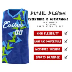 Royal Boomerang Pattern Basketball Jersey 2