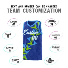 Royal Boomerang Pattern Basketball Jersey 4