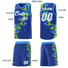Royal Boomerang Pattern Basketball Jersey 5