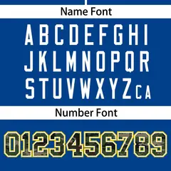 Royal Camo Font Authentic Baseball Jersey 4